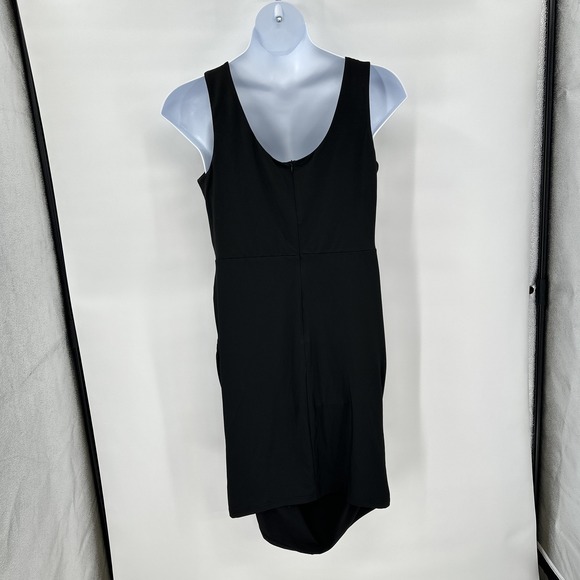 Grace Karin Dress XL Black Sleeveless V Neck Ruched Midi‎ Evening Party NEW - Picture 5 of 13